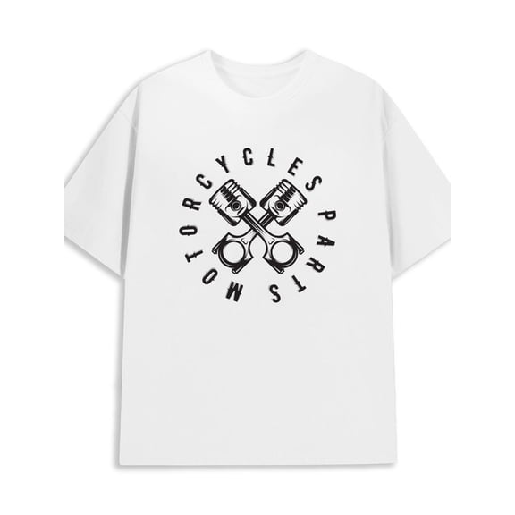 Motorcycle Pistons for men 180G 100% Cotton white Unique Design Unisex Shirt Graphic tshirts Funny Unisex Shirt Cotton tshirts Vintage Unisex Shirt Graphic Tee tshirts
