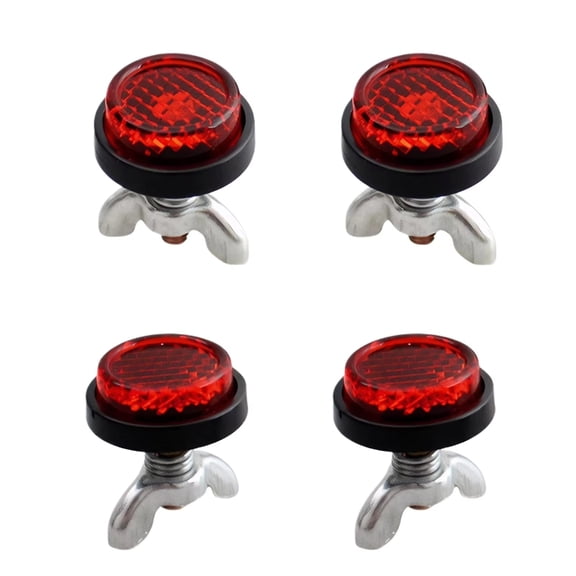 4/8Pcs Reflective Motorcycle License Plate Frame Bolts Plastic Metal Mounting Hardware For Enhanced Night Visibility