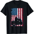 thumbnail image 1 of Motorcycle Police Shirt - Flag Patriotic Thin Blue Line mens t shirt，black，women，funny，misfits，men，journey，t-shirt, 1 of 4