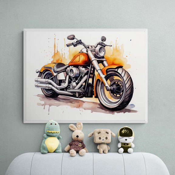 Motorcycle Poster Chopper Print Motorcycle Print Nursery Motorbike Biker Wall Art Boy Nursery Decor Toddler Boy Artwork Wall Art