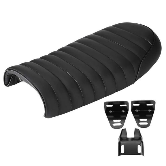 Motorcycle Protection Seat Cover PU Leather Vintage Cafe Racer Seat Flat Saddle Cushion for Honsda CG125 GN CG CB400SS(D)