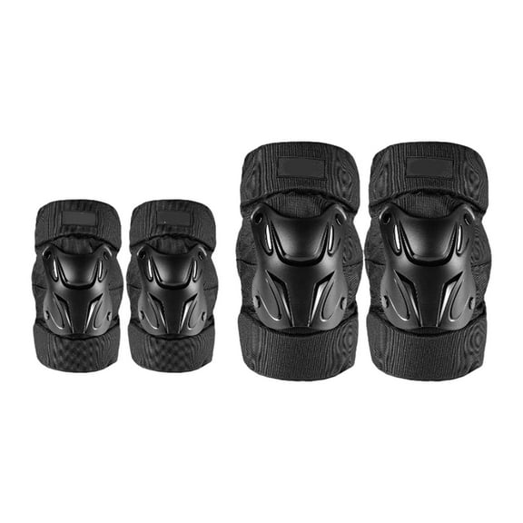 Motorcycle Protective Gear Knee And Elbow Protectors ,Motorcycle Knee Shin Guard Pads Black Adjustable Knee Cap Pads,Basic Protective Gear,Knee Pads and Elbow Pads with Wrist Guards Set
