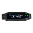thumbnail image 1 of Motorcycle RPM Gauge, LED Display Speedometer Odometer Tachometer Fuel Gauge, Black Plastic Metal, For Most Motorcycle, 1 of 7