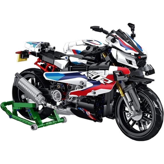 Motorcycle RR Model Building Blocks Set, 912 Pieces Bricks, MOC Toys as Gift for Kids or Adult