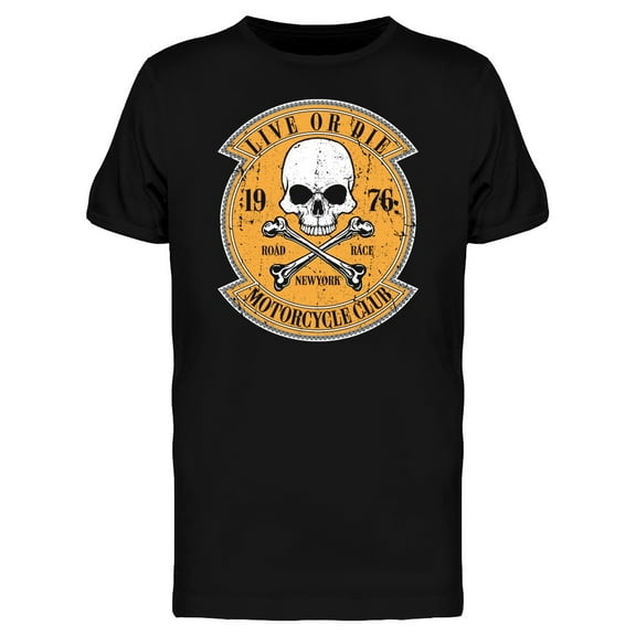 Motorcycle Racing 1976 Logo T-Shirt Men -Image by Shutterstock, Male 3X-Large