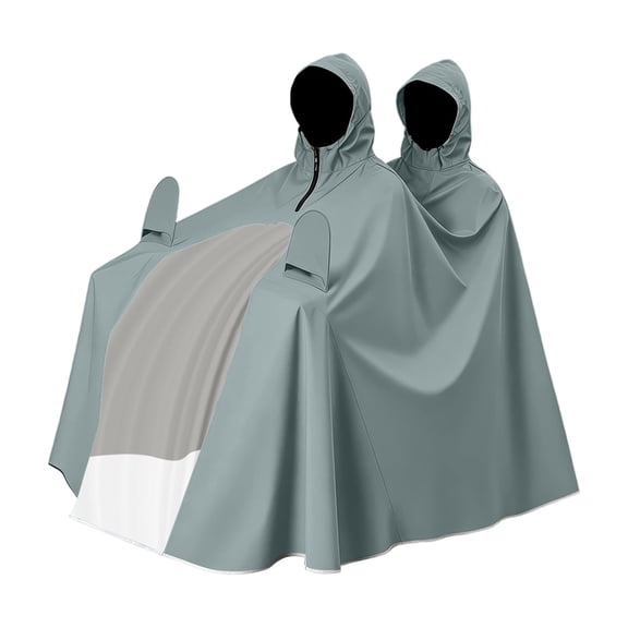 Motorcycle Rain Gear Full Body Two Person Coverage Deep Green for Personal Transporter Bike Riders for Daily Commute