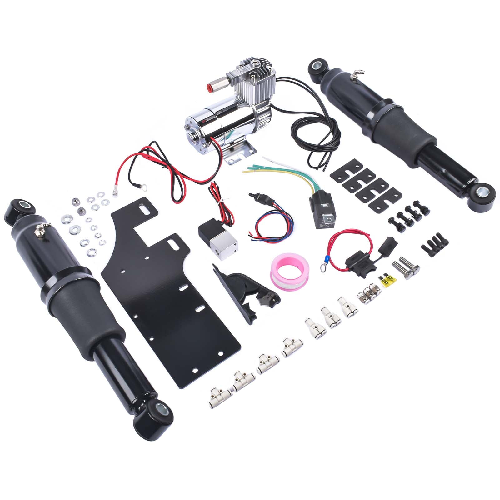 Motorcycle Rear Air Ride Suspension Set For Harley Touring CVO Electra ...