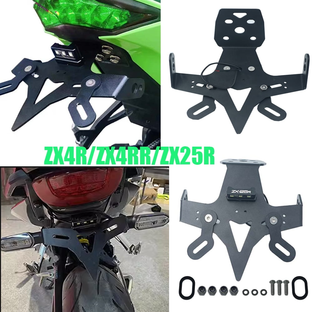 らい Invisible License Plate Kawasaki ZX4R & ZX4RR - Fender Eliminators