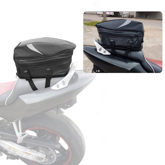 Motorcycle Rear Seat Bag Helmet Backpack High Capacity Waterproof Tail Bags Multi-functional Durable Backpack for Helmet Storage