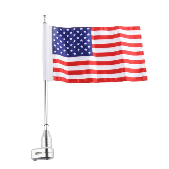 Motorcycle Rear Side Flagpole Mount Holder and Flag USA 10pcs 6 inch 16 x 27 cm Fit for XL883 Luggage Rack