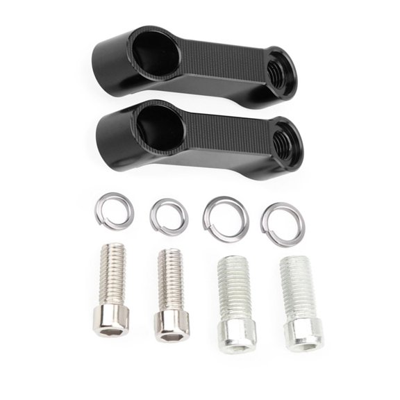Motorcycle Rear View Extension Aluminum Alloy Base Screw Bracket, Adds 35cm Height for Clearer Visibility