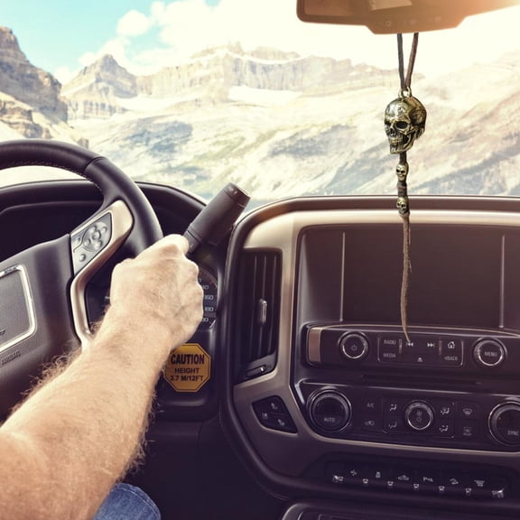 Lucky Skull Motorcycle Bells Hangings Charm For Rear View Mirror Decoration And Safety Ward Offroads Gremlins Bring Luck