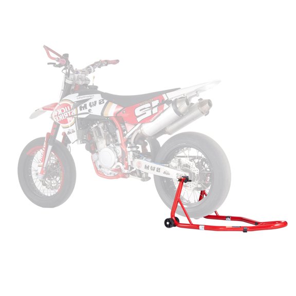 Motorcycle Rear Wheel Stand 850 LBS Load Capacity Heavy Duty U plus L Fork Swingarm Spool Adjustable Lift Jack Stand for Suzuki Yamaha Honda Kawasaki Red
