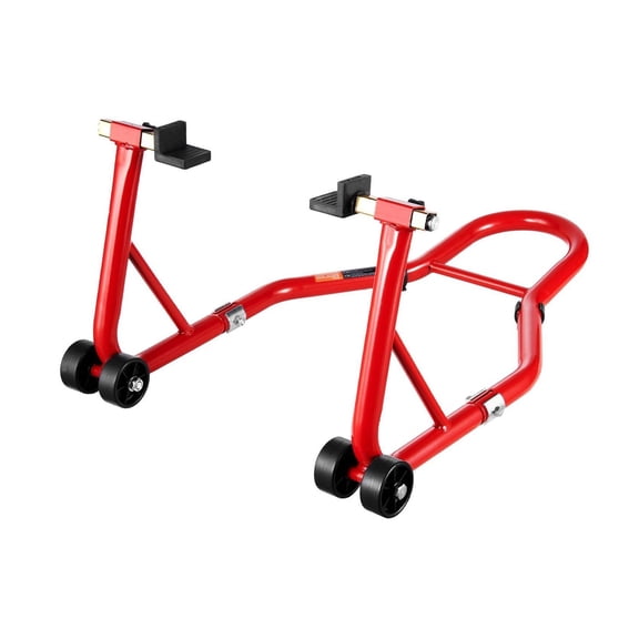 Motorcycle Rear Wheel Stand 850lbs Capacity, Heavy Duty Lift Jack Stand, Adjustable U & L Fork Spool, for Suzuki Yamaha Honda Kawasaki - Red
