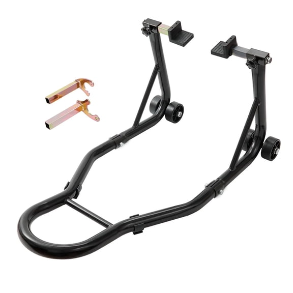 Motorcycle Rear Wheel Stand with U+L Fork Heads - 850 lbs Capacity Heavy Duty Rear Stand Motorcycle Lift Jack, for Suzuki Yamaha Honda Kawasaki, Black - 1 Piece