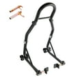 thumbnail image 1 of Motorcycle Rear Wheel Stand, U + L Fork Swingarm Spool Motorcycle Wheel Stand – 850 lbs Capacity Heavy Duty Lift Jack Stand, Fits Suzuki Yamaha Honda Kawasaki, Black, 1 of 11