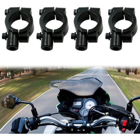 Motorcycle Rearview Mirror Holder, Universal Motorcycle Handlebar Rearview Mirror Mount 10MM, Bike Side Mirrors Holder Clamp Adapter, Motorcycle Rearview Mirror Holder for 22MM Handlebar