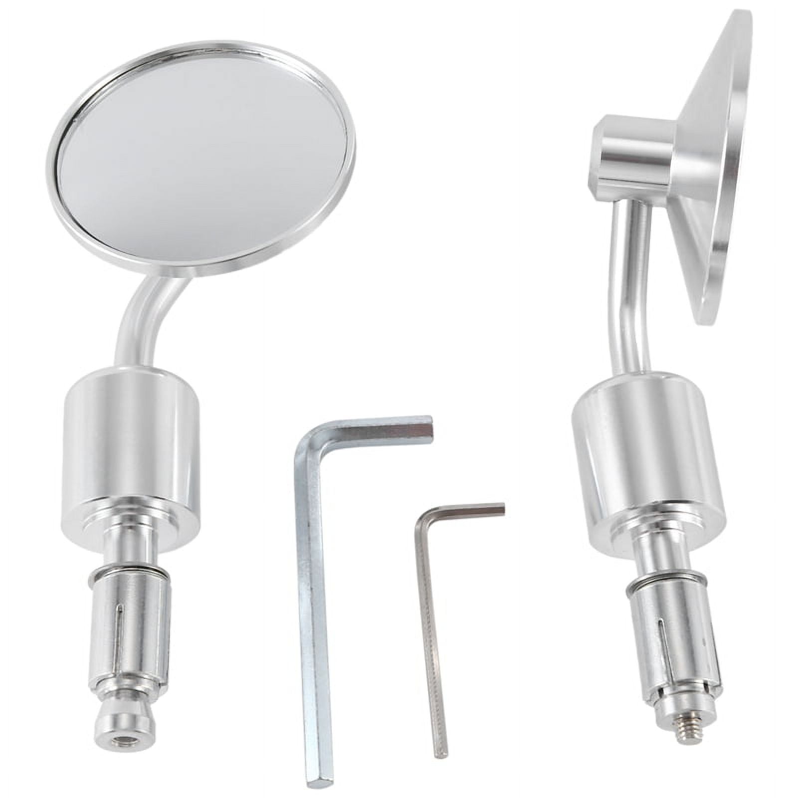 Motorcycle Rearview Mirror Reflector Universal Handle Mirror Rear Mirror,Silver