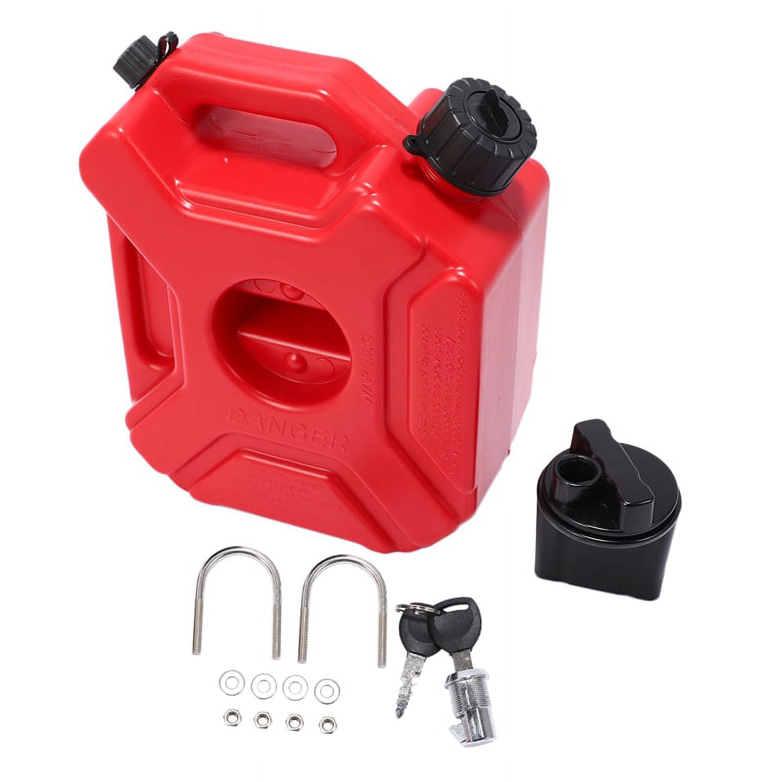 Motorcycle Red 3L Backup Fuel Tank Plastic Petrol Car Spare Container
