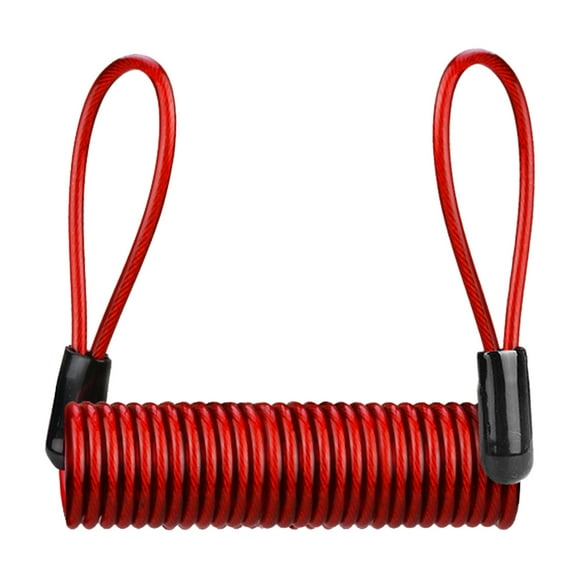 Motorcycle Reminder Cable Disc Lock Anti-Theft Spring Wire Rope Security Cable