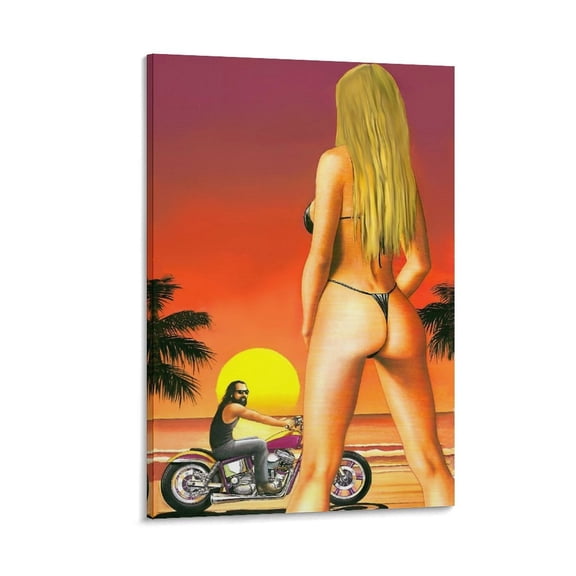 Motorcycle Rider Poster David Mann Art Poster (30) Picture Print Canvas Poster Wall Paint Art Posters Decor Modern Home Artworks Gift 16x24inch(40x60cm)