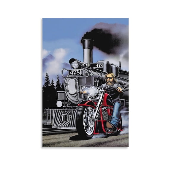 Motorcycle Rider Poster David Mann Art Poster (41) Art Poster Canvas Painting Decor Wall Print Photo Gifts Home Modern Decorative Posters 12x18inch(30x45cm)