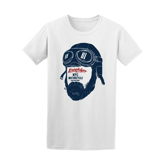 Motorcycle Rider Retro Helmet Tee Men's -Image by Shutterstock