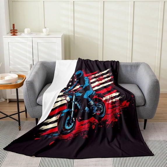 Baby Rider Instergram Motorcycle Rider Throw Blanket for Bed and Couch - Walmart.com