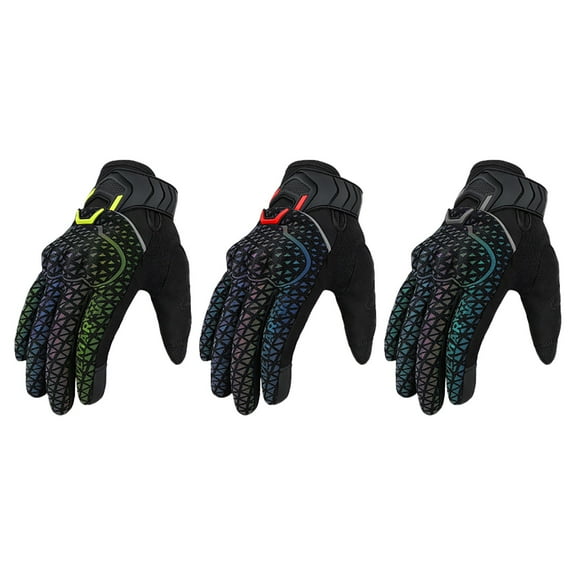 Motorcycle Riding Gloves Red Highly Reflective Motorcycle Gloves Womens Riding Gloves Motorcycle Cushioned Tpu Casing Summer