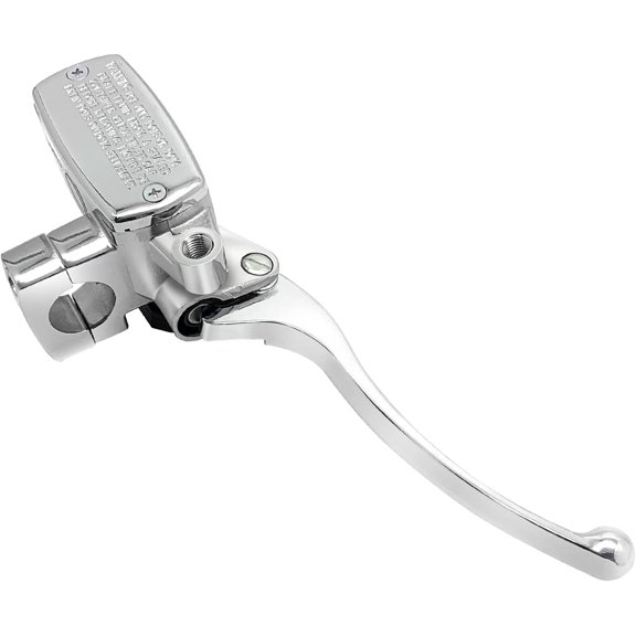 Motorcycle Right Brake Master Cylinder Assembly Chrome Lever High Strength Replacement Compatible with Honda