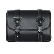 Motorcycle Saddle Bag PU Leather Motor Side Luggage Travel Tool Tail Bag