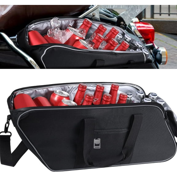 Motorcycle Saddlebag Cooler Bag, Leakproof Saddle Bag Cooler Beverage Waterproof Insert Motorcycle Cooler Bag fit for HD Touring Street Glide Road Glide Hard Saddlebags, 1 Bag