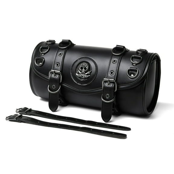 Motorcycle Saddlebag Front Handlebar Bag PU Leather Sissybar Storage Pouches Suitable for Tools&Essential, Daily Commute