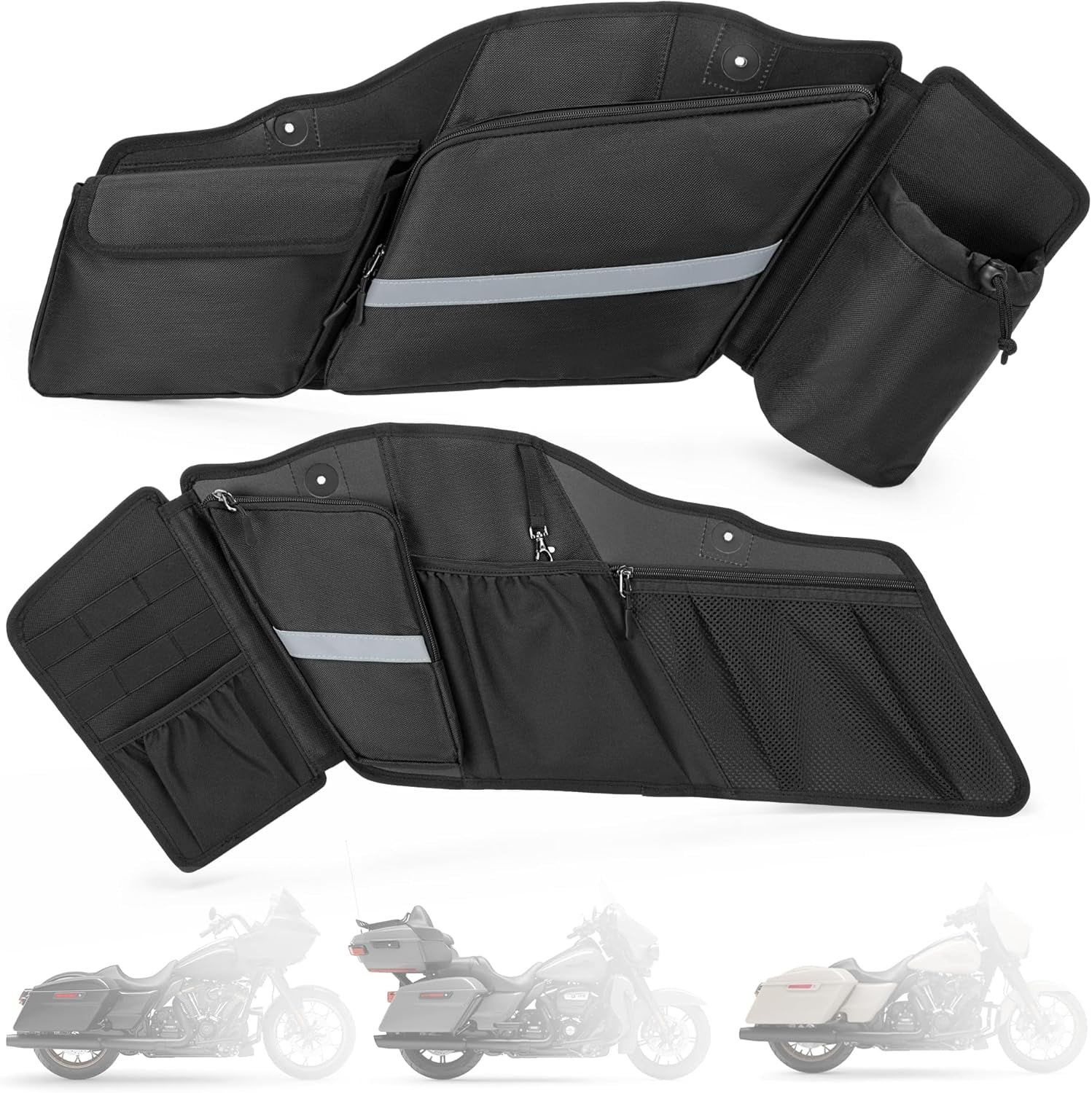 Tour Pack Lid Organizer Bag Fit Harley Road Glide Road King Electra Glide Travel