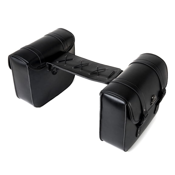Motorcycle Saddlebags Set Waterproof Density Leather Tool Storage Stylish Motorcycle Saddles Bags Simple Installs Pair