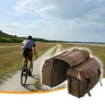 thumbnail image 1 of Motorcycle Saddlebags, Universal Bicycle Pannier Bags with Side Pockets, Durable Canvas and Leather Luggage for Rear Rack, Water-Resistant Storage for Commuting and Road Trips, 1 of 6