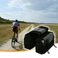thumbnail image 1 of Motorcycle Saddlebags, Universal Bicycle Pannier Bags with Side Pockets, Durable Canvas and Leather Luggage for Rear Rack, Water-Resistant Storage for Commuting and Road Trips, 1 of 6