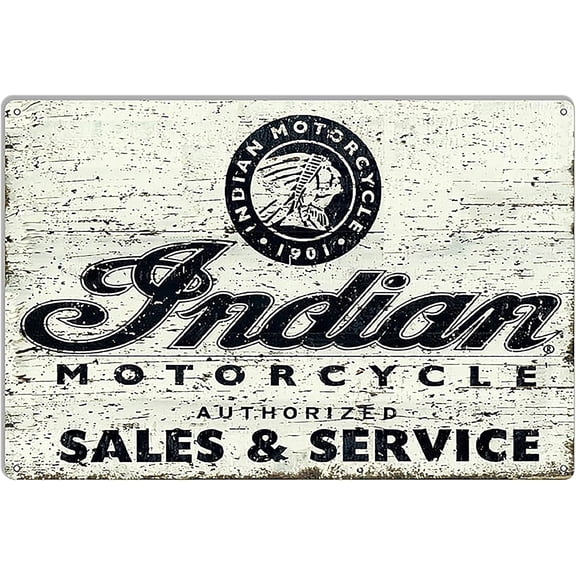 Motorcycle Sales and Service Metal Sign Funny Tin Sign Bar Pub Diner Cafe Wall Decor Home Decor Art Poster Retro Vintage 8x12 Inches