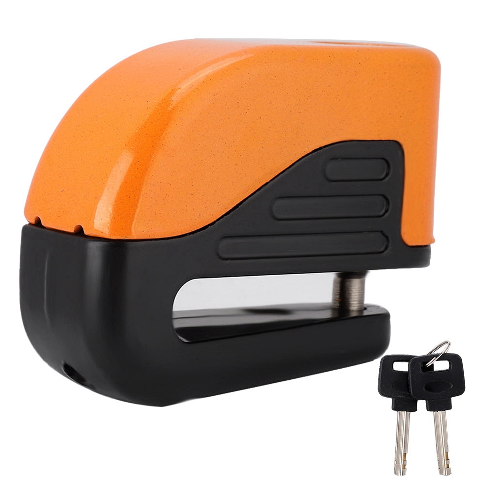 Gueiykk Motorcycle Scooter Bicycle Anti theft Disc Brake Lock Security Alarming System Orange