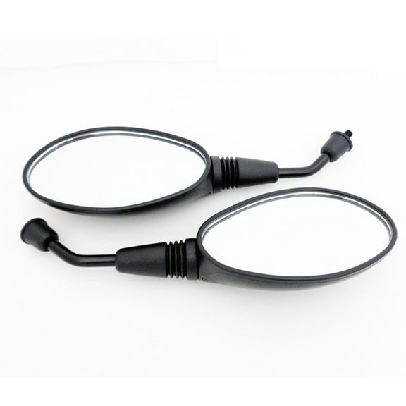 Motorcycle Scooter Mirror Set - 8mm RH/RH Thread - Black (Model MYKM0064)