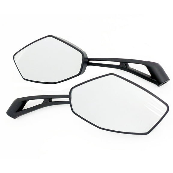 Motorcycle Scooter Mirror Set - 8mm RH/RH Thread - Flat Black (Model 2249)