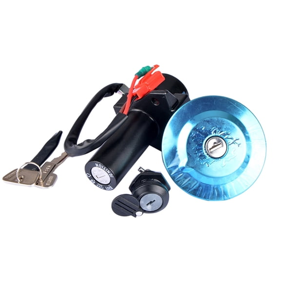 Motorcycle Scooter YBR125 Electric Ignition Switch Lock Set Power Door Lock Tank Cap for 125Cc YBR 125,1 set x Power Door Lock