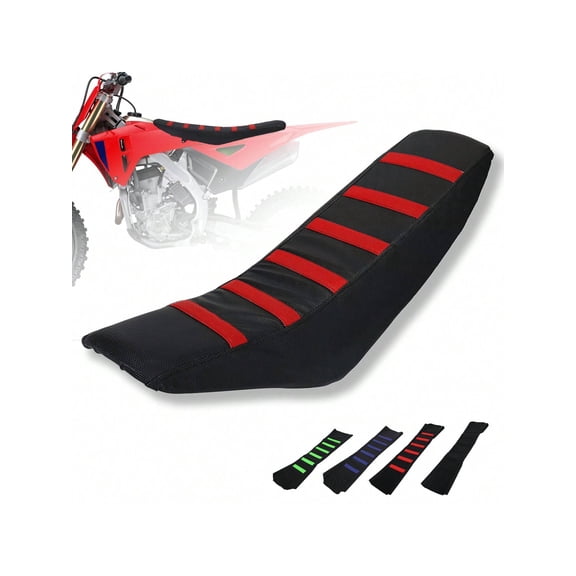 Motorcycle Seat Cover Gripper Soft Rubber Universal For 50cc 250cc CRF XR RM TTR PW Most Dirt Pit Bike Off Road Riding,Red