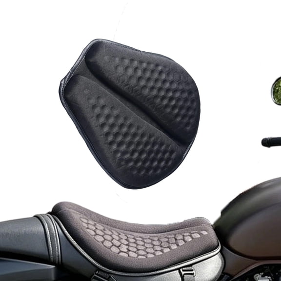 Motorcycle Seat Cushion, 100% Gel 3D-Honeycomb Rider Cushion for Motorcycle, Universal Non-Slip Grip Ergonomic Motor Seat Pad, Structure TPE Shock Absorption Breathable for Long Rides
