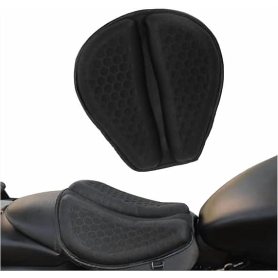 Motorcycle Seat Cushion 3D Honeycomb TPE Waterproof Non-Slip Ergonomic for Long Rides