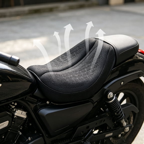 Motorcycle Seat Cushion Gel 3D Honeycomb Universal Non Ergonomic Seat Pad TPE Shock Absorption Breathable Long Ride Comfort for Cruiser Sport Bike