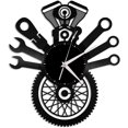 thumbnail image 1 of Motorcycle Service Vinyl Wall Clock,Vinyl Record Clock Wall Art Handmade Art Home Decorations Art Unique Gift idea, 1 of 6