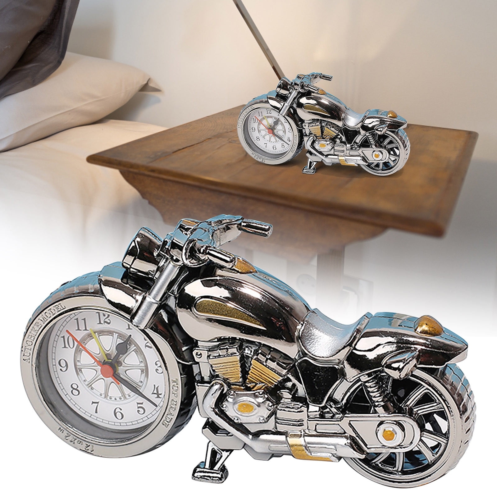 Motorcycle Shaped Alarm Clock Unique Design To Light Up Every Digital