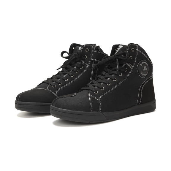 Motorcycle Shoes Men, Street Riding Sneakers, Rubber Sole with Strong Grip, Ankle Support, Extra Gear Shift Pad, Fast Release Side Zipper