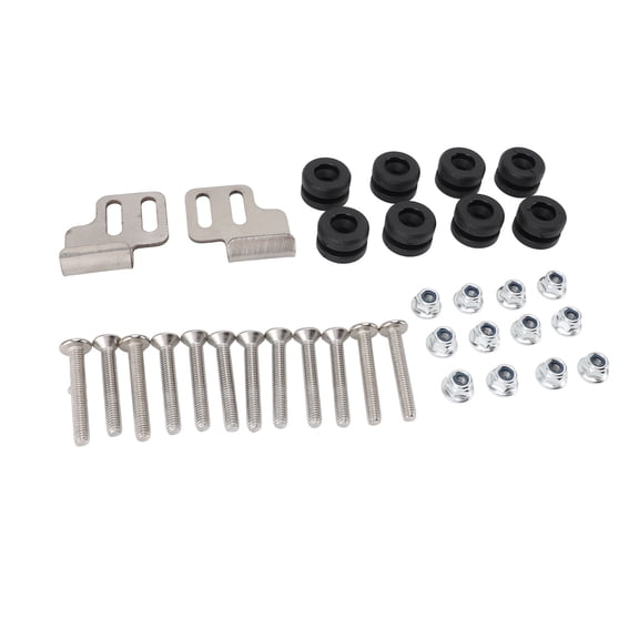 Motorcycle Side Luggage Case Fasteners Kit Universal Rear Trunk Mount Mounting Hardware Bolts Screws Lock Support Bar Metal Set 19x15x3 in / 48.3x38.1x7.6 cm